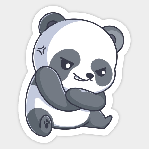 Cute panda angry cartoon Sticker by Wawadzgnstuff